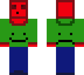 red slime without hoodie on