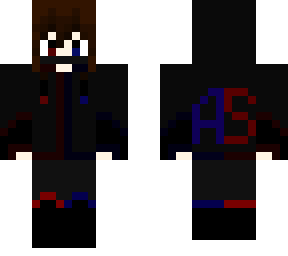 as skin  (black-red-blue)