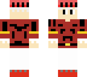 backwords red and white skin