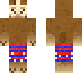 brown llama in 4th of july boxers