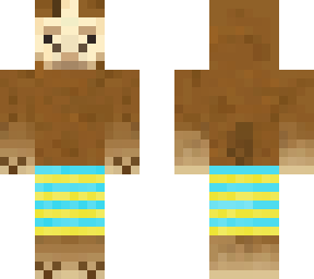 brown llama in his swim trunks