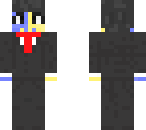 half enderman half axolotl in a suit