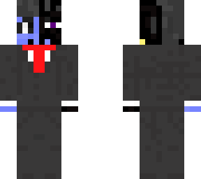 half enderman half axolotl in a suit