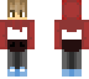 maroon hoodie with stripes