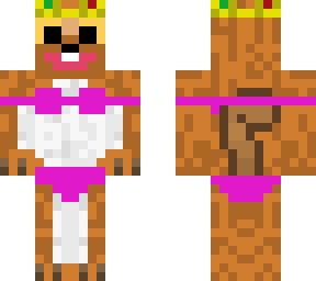 mort in bikini with crown