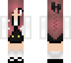 pink haired school girl