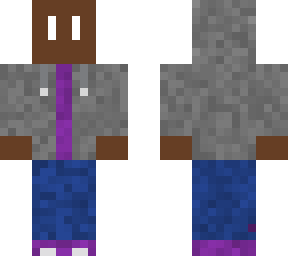 purple hoodie wears black man