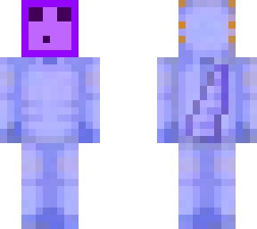 purple slime in blue axolotl onesie