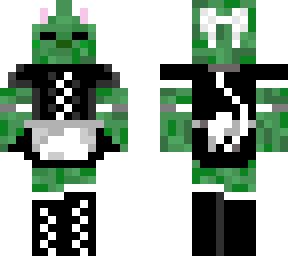 zombie in maid dress with cat ears and tail
