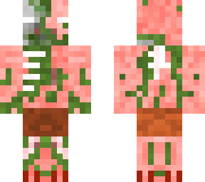 zombie pig man + herobrine
