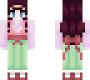 Pink Catboy Maid Hisoka Minecraft Skin