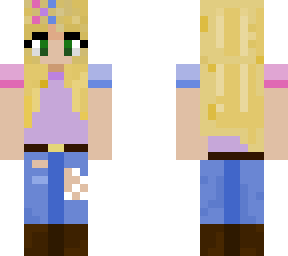 blonde girl with jeans recolor