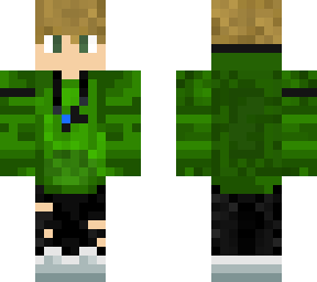 blonde hair, green trendz hoodie