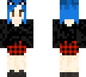 blue haired cat girl
