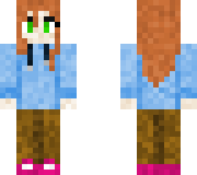 blue sweatshirt redhead