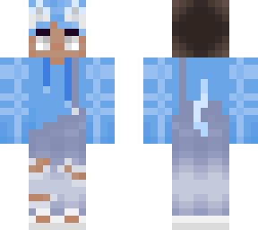 blue/white cat boy (w/ tail)