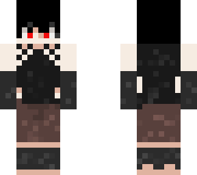 boy with black red eyes
