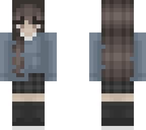 casual plaid (with brown bangs