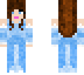 girl with a blue princess dress