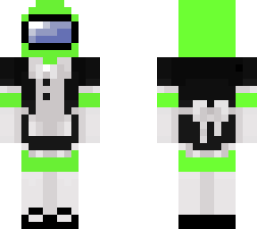 Green Among Us Maid Minecraft Skin
