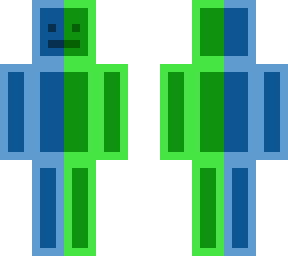 green and blue blob