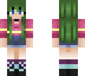 green haired girl
