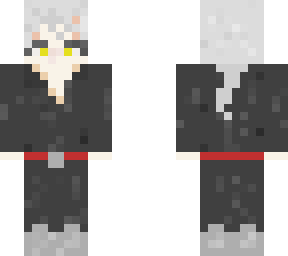 man with white hair