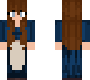 medival girl with brown hair and blue eyes