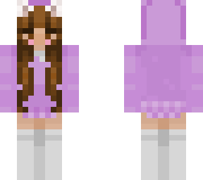 purple sweater + cat ears