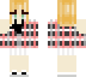 red head with red plaid white skirt