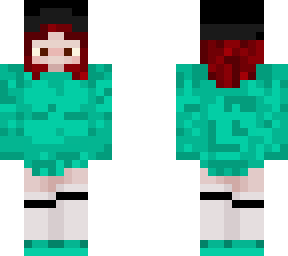 teal red head girl