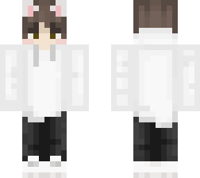white hoodie catboy