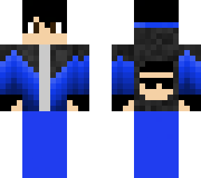 blue minecraft character
