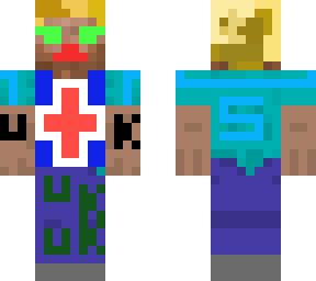 cool hair steve and uk flag v4