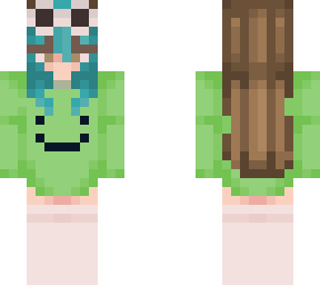 girl in dream hoodie aqua bangs