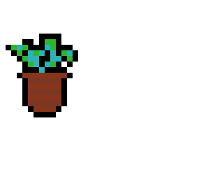 plant in a pot pixel art