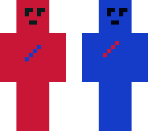 red and blue