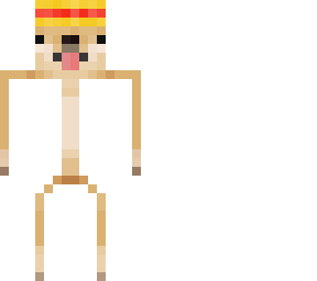 stick doge in a straw hat