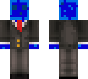 blue slime in a suit