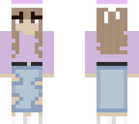 cute girl with purple shirt and ribbon hat