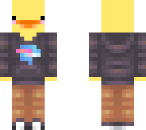 duck wearing mrbeast merch