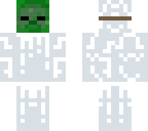 enderman blanco con mascara de zombi