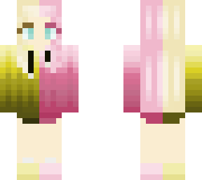 girl with blonde and pink hair