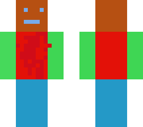 green,blue,red minecraft skin (gender is he/him)