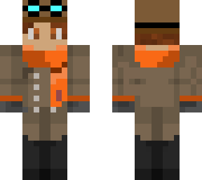 old school pilot orange