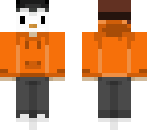 orange hooded guy in penguin mask