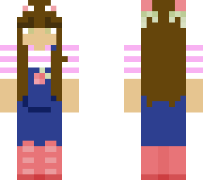 overall strawberry kitty skin