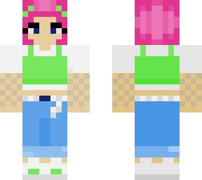 pink blue green