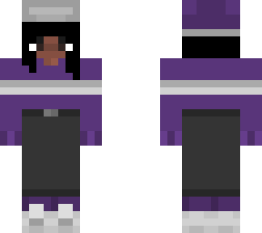 purple winter girl