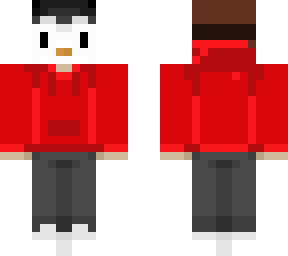 red hooded guy in penguin mask